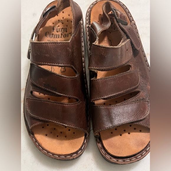 Finn Comfort Other - Finn Comfort Sandals Womens  9 US Slingback Strappy Brown Leather Buckle Casual
